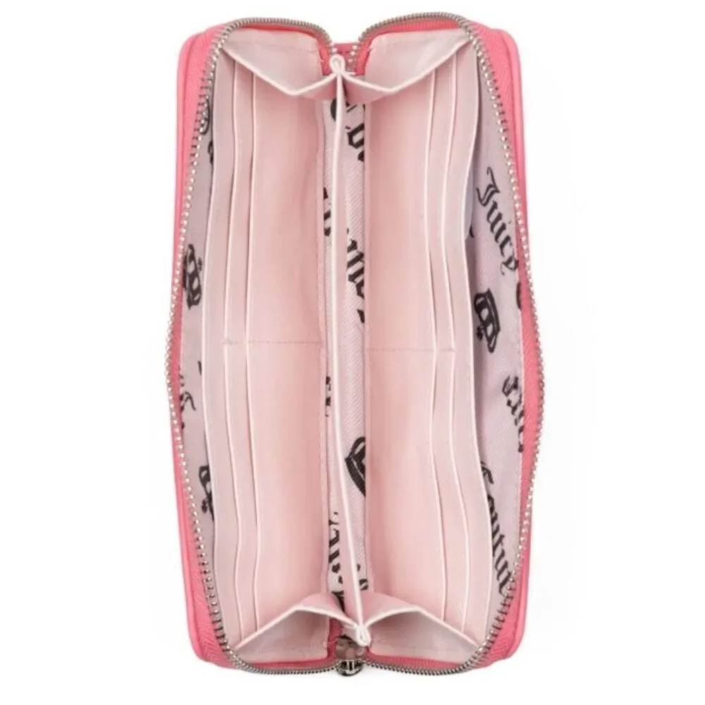 NWT~JUICY COUTURE Pink Lemonade All That Glitters Zip Wallet~